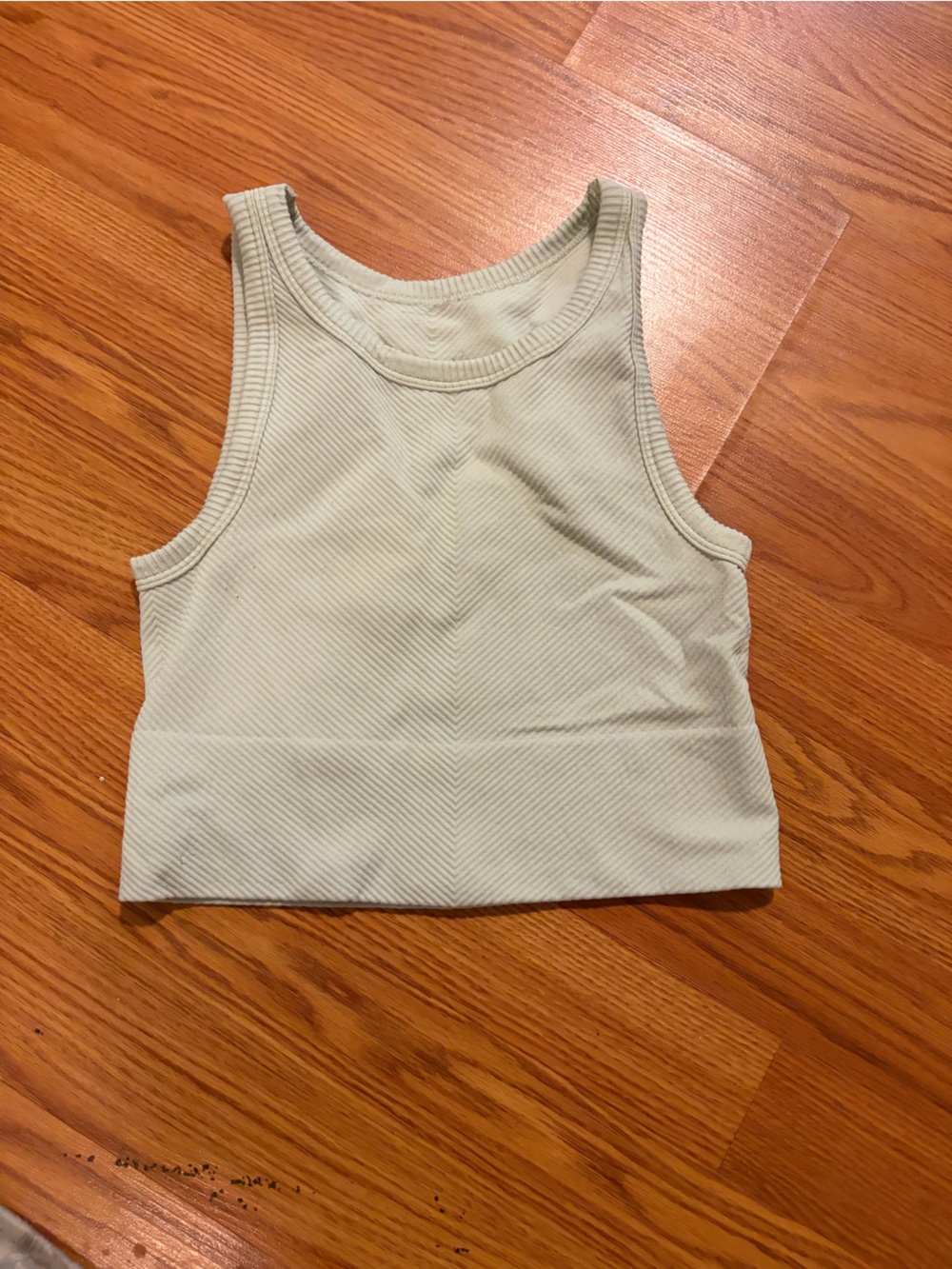 Ribbed Tank Top in Light Sage Green